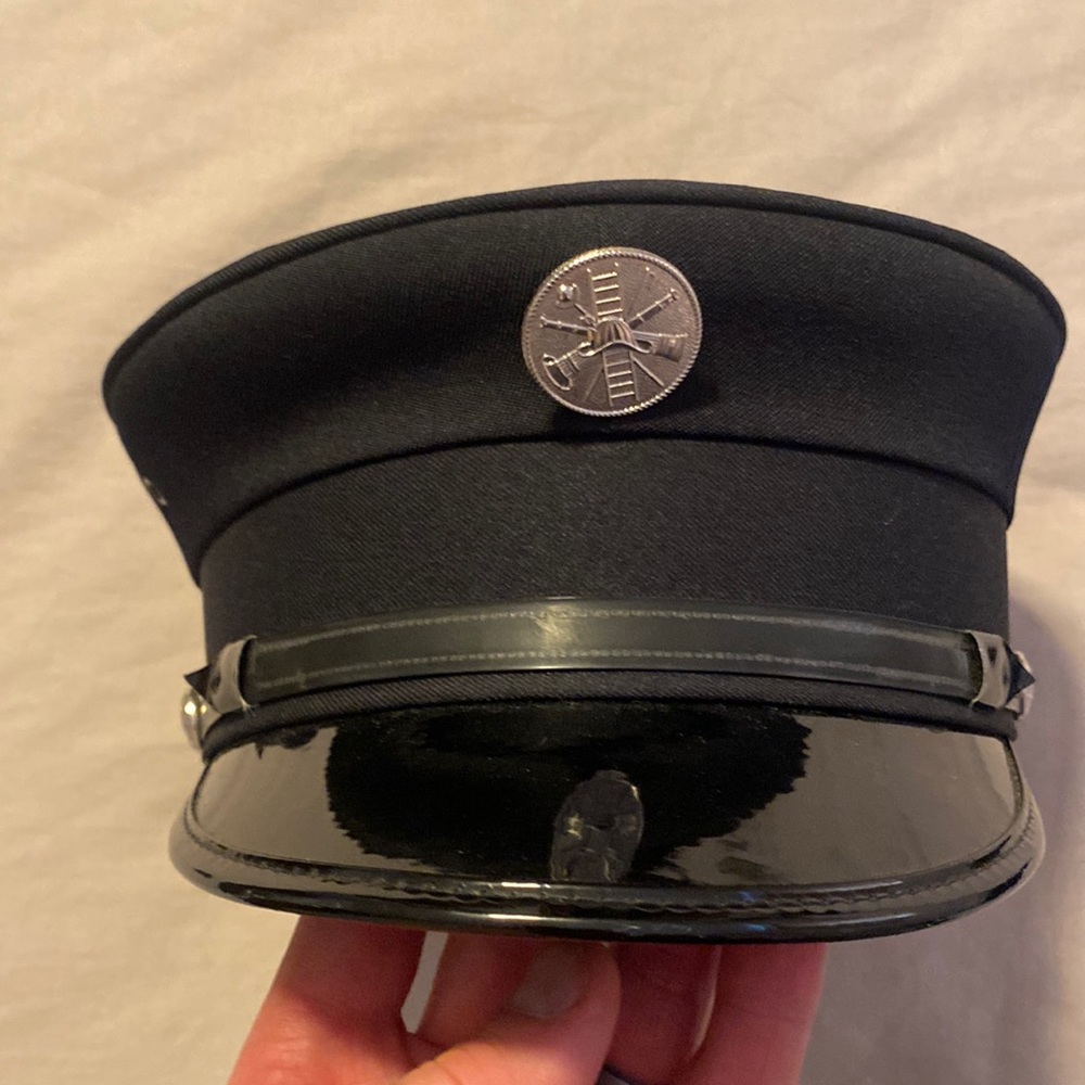 Firefighter Class A uniform hat.